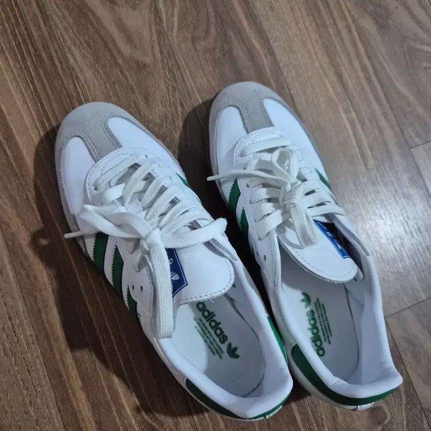 [BUNJANG] Adidas Samba OG Sneakers Cloud White/Green / 아디다스 삼바 / 가젤 스니커즈 그린/화이트/베이지