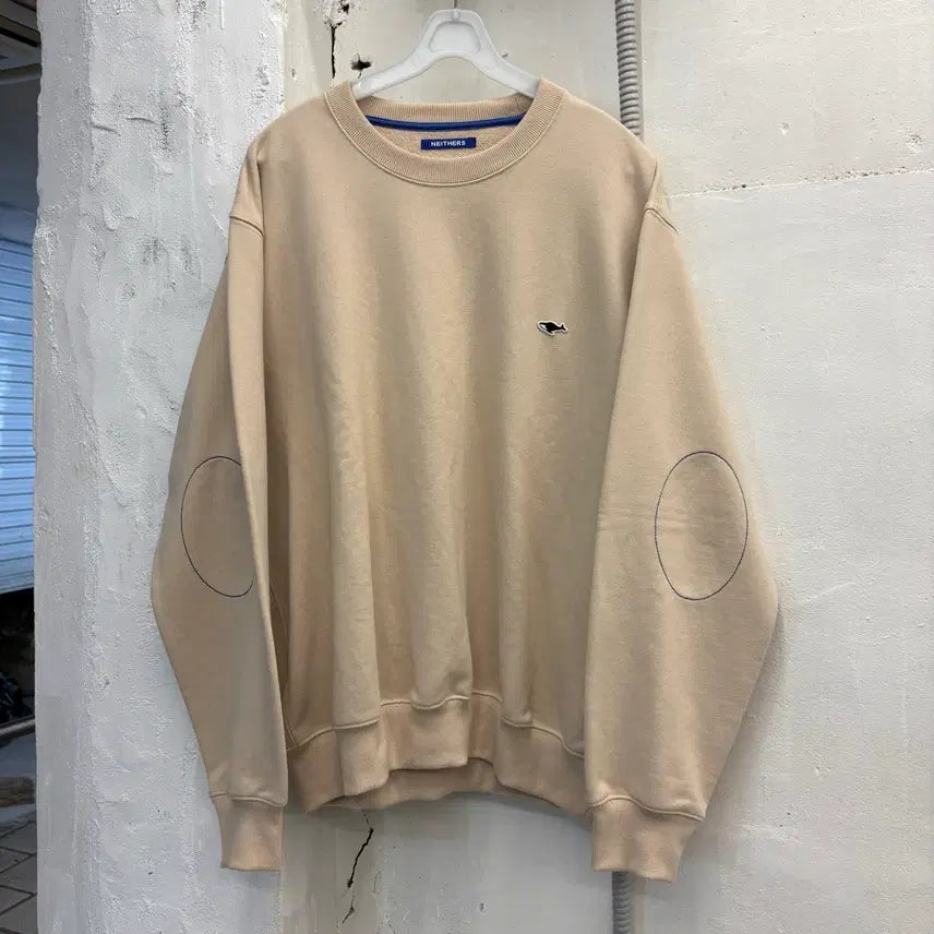 [BUNJANG] Naders Beige Round Sweatshirt / 네이더스 베이지 라운드 맨투맨