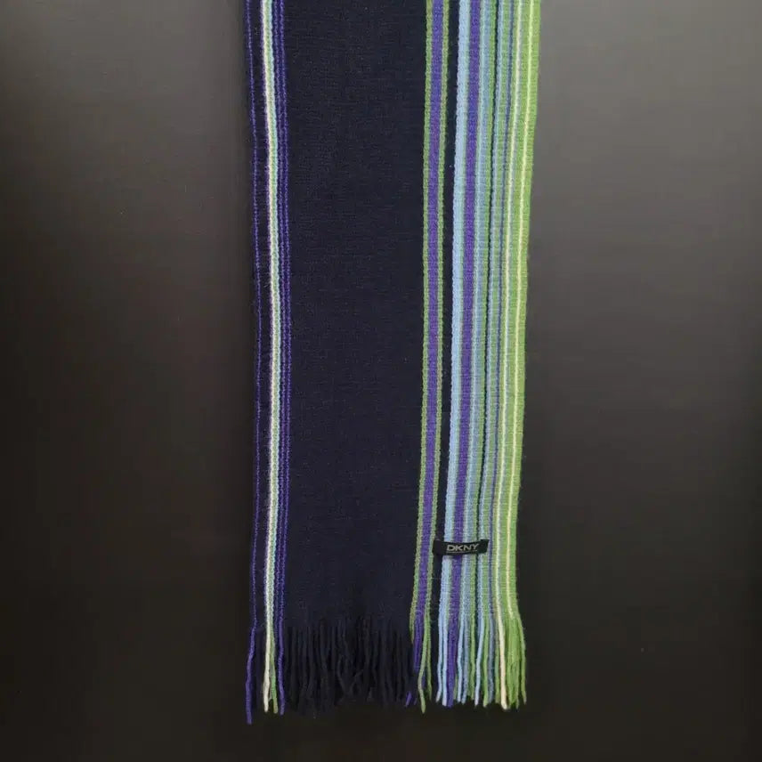 [BUNJANG] DKNY Multicolor Striped Scarf / DKNY 멀티 컬러 머플러 목도리