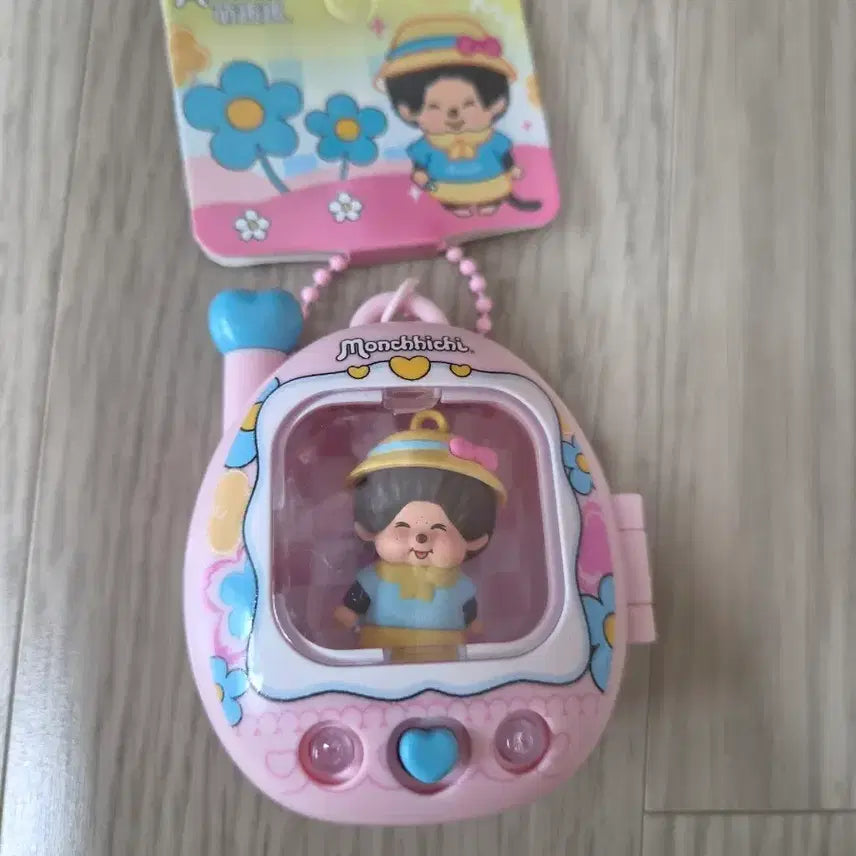 [BUNJANG] Monchhichi Tamagotchi Light Keyring - Pink / 새상품)몬치치 라이트,몬치치 다마고치 키링 핑크 팔아요