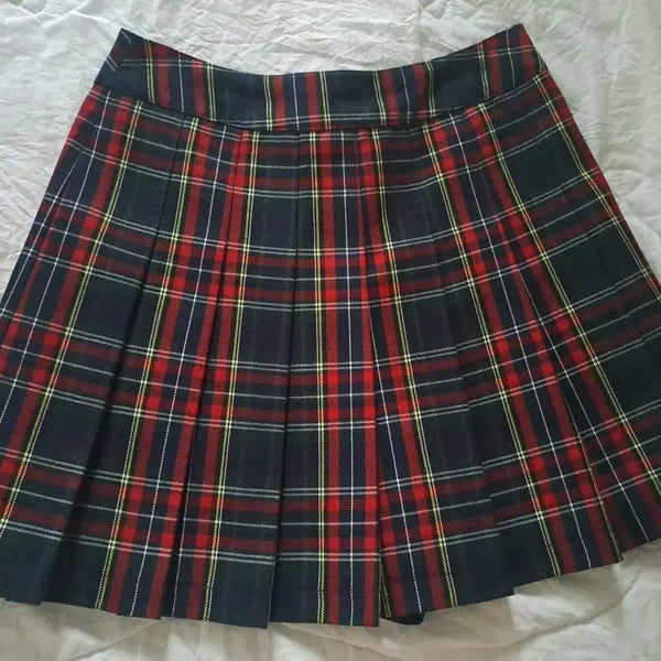 [BUNJANG] Check Pleated Midi Skirt / 체크 플리츠 스커트