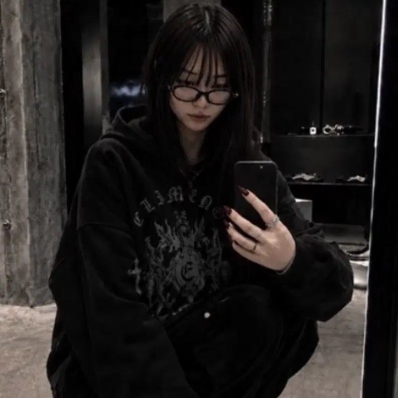 [BUNJANG] ElemEno Black Hoodie / [새상품] 검정색 후드티 1