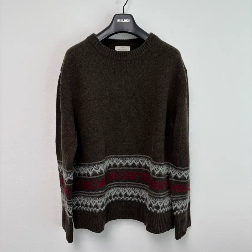 [BUNJANG] Amentto Jacquard Sweater Knit (L) / (L) 아모멘토 자카드 스웨터 니트