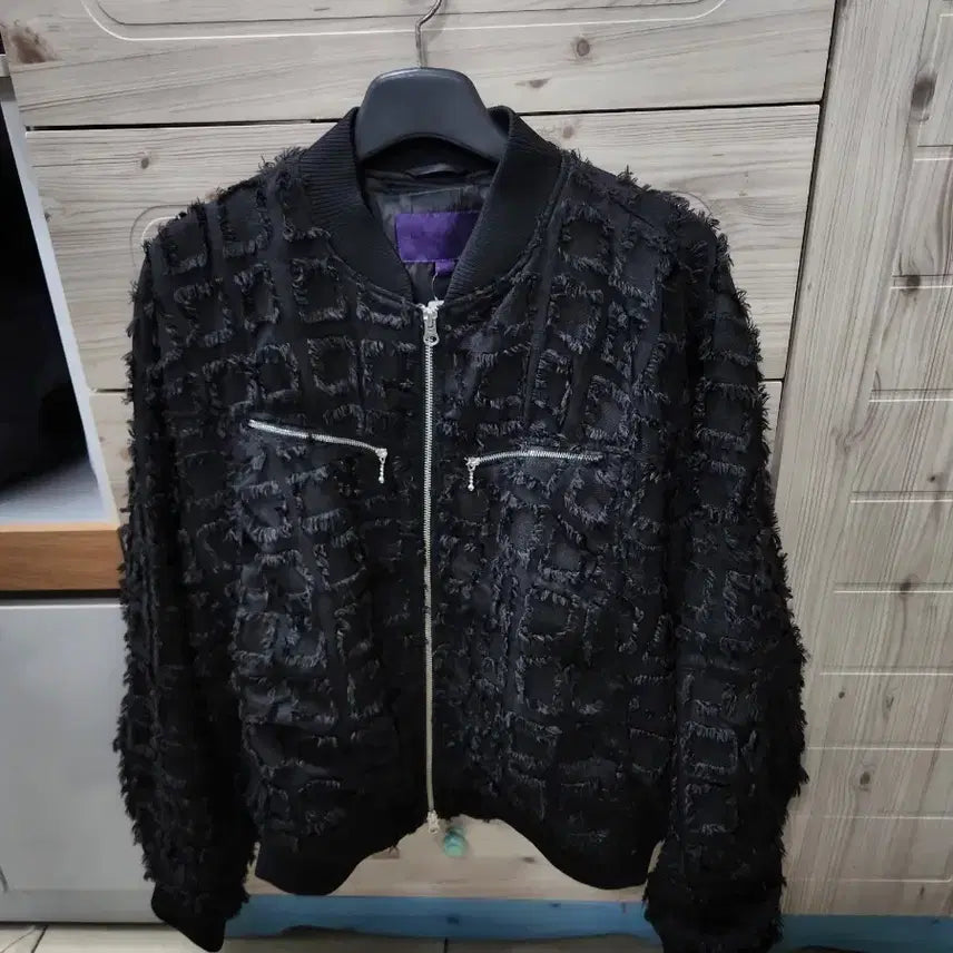 [BUNJANG] Beslow Combi Bomber Tweed Jacket (L) / 비슬로우 콤비 범버 트위드자켓 L
