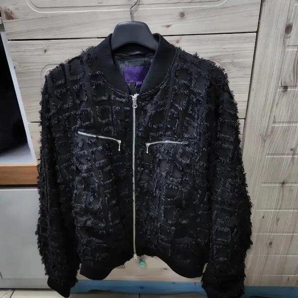 [BUNJANG] Beslow Combi Bomber Tweed Jacket (L) / 비슬로우 콤비 범버 트위드자켓 L