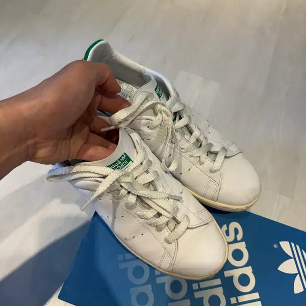 [BUNJANG] Adidas Stan Smith 80s Cloud White Green Sneakers / Adidas Stan Smith 80s Cloud White Green 265