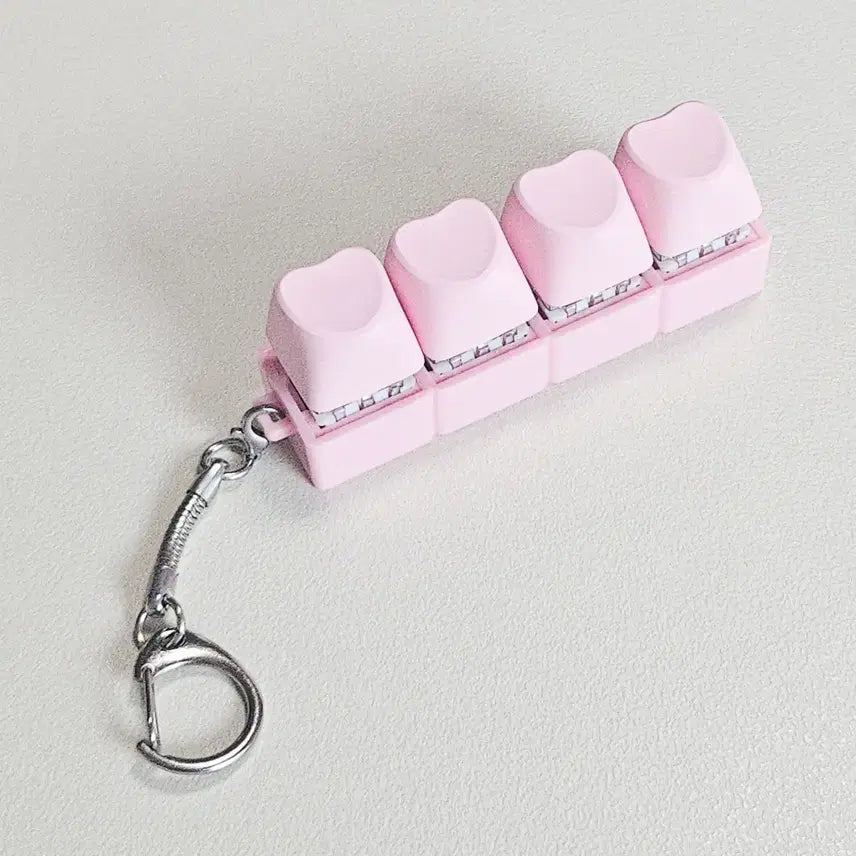 [BUNJANG] 4-Key LED Clicker Keycap Keychain / 4구 led 불빛클릭커 클리커 키캡 키링