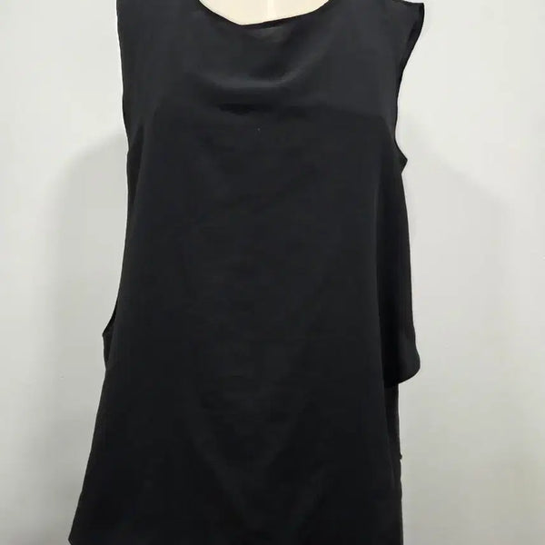[BUNJANG] System Black Back Detail Sleeveless Blouse / 한섬 시스템  블랙 백 변형 슬리브리스 블라우스