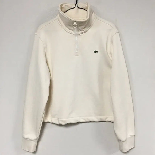 [BUNJANG] Lacoste Women's Cropped Half-Zip Sweatshirt / 라코스테 여성 크롭 반집업 맨투맨 38