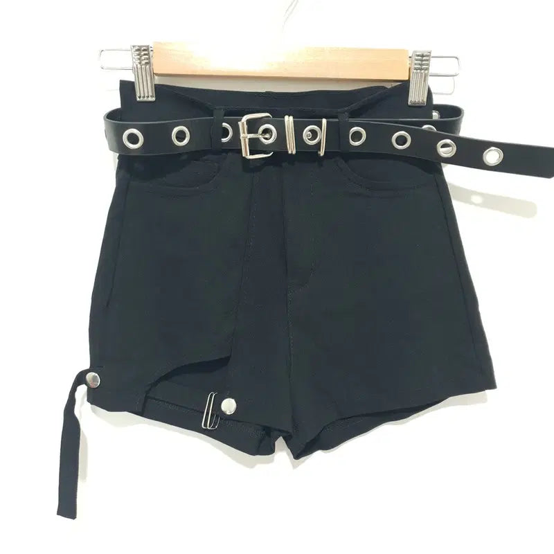 [BUNJANG] Belted Choker Spandex Short Pants / 벨티드 초커 스판 숏 팬츠 M_S2716