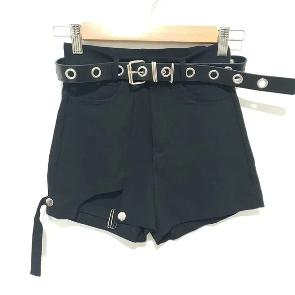 [BUNJANG] Belted Choker Spandex Short Pants / 벨티드 초커 스판 숏 팬츠 M_S2716