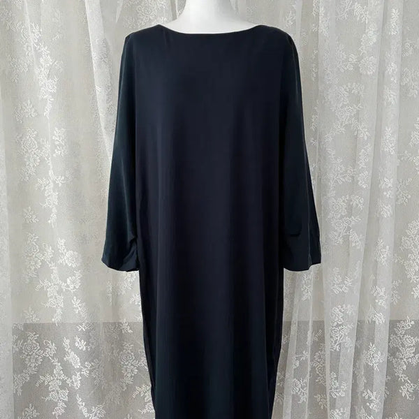 [BUNJANG] COS Silk Sleeve Viscose Dress Navy / L) 코스 COS 실크 소매 원피스 네이비