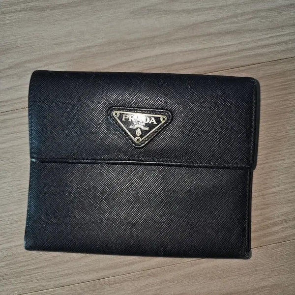 [BUNJANG] Prada Saffiano Bifold Wallet Black / 프라다 사피아노 반지갑 블랙