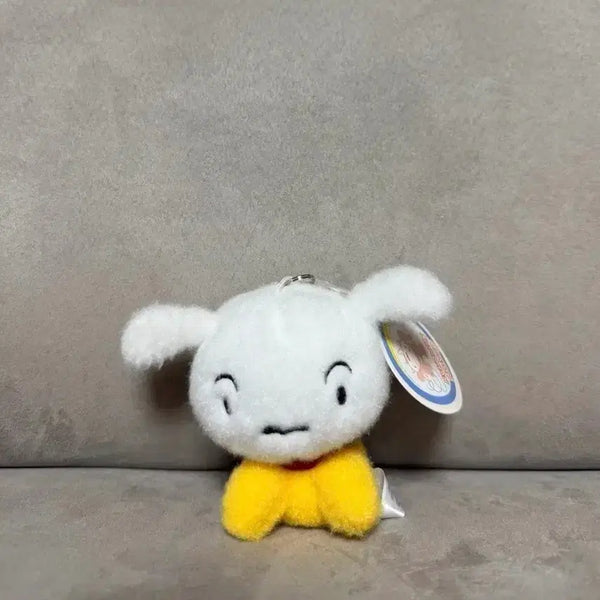 [BUNJANG] Crayon Shin-chan Shiro Detective Version 8cm Keychain Doll / 정품 짱구는못말려 흰둥이 탐정 버전 8cm 키링 인형