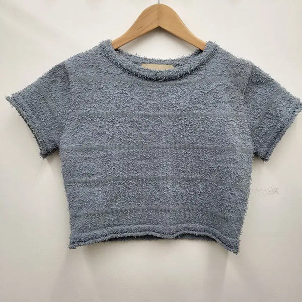 [BUNJANG] Matinkim Short Sleeve Cropped Knit / 마뗑킴 반팔 크롭 니트