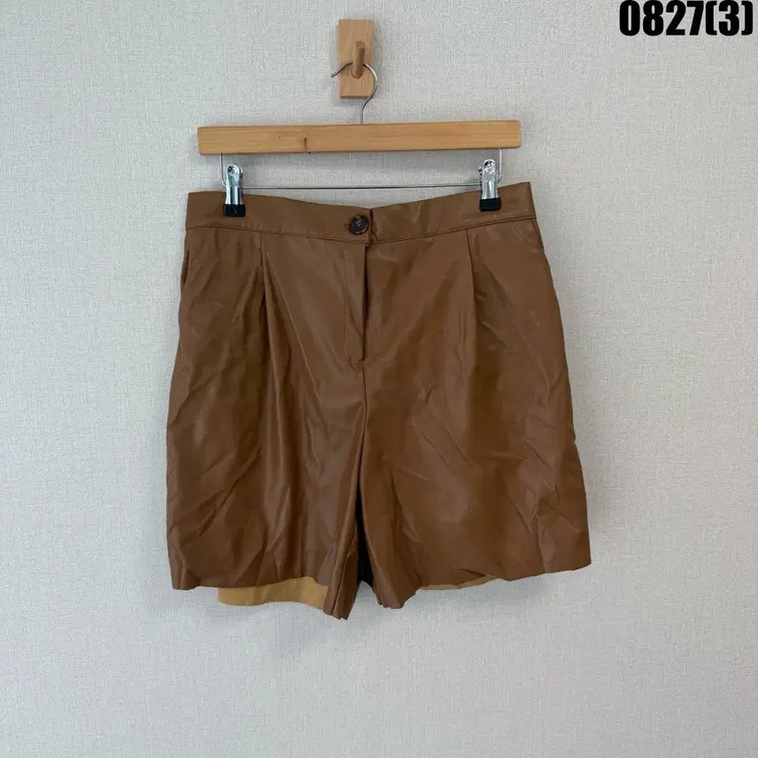 [BUNJANG] L-TOP SEOUL Brown Leather Shorts / L-TOP SEOUL 브라운 가죽 숏팬츠 2