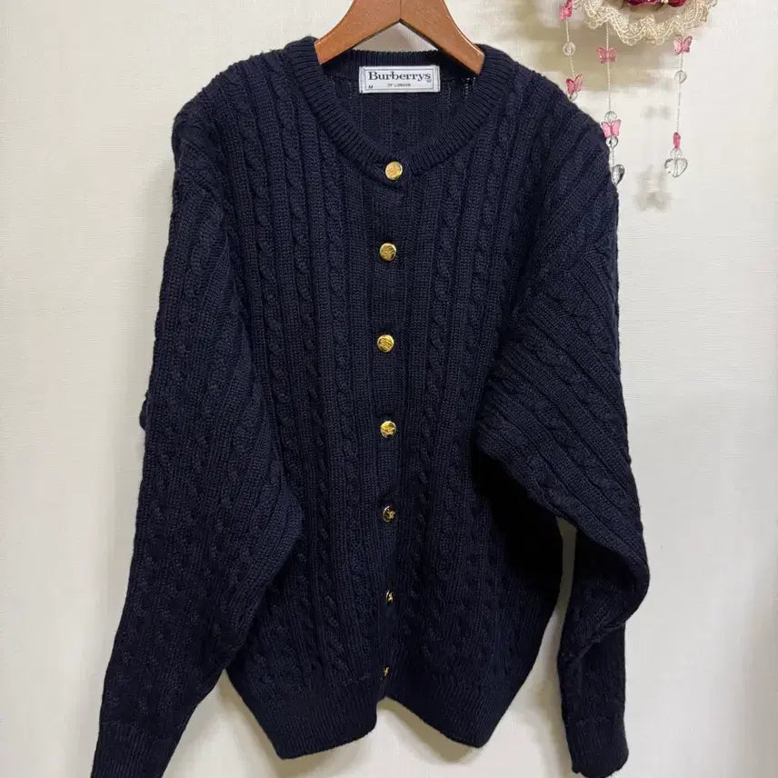 [BUNJANG] Burberrys Cable Knit Pattern Cardigan / Burberrys수입 버버리 꽈배기 패턴 가디건