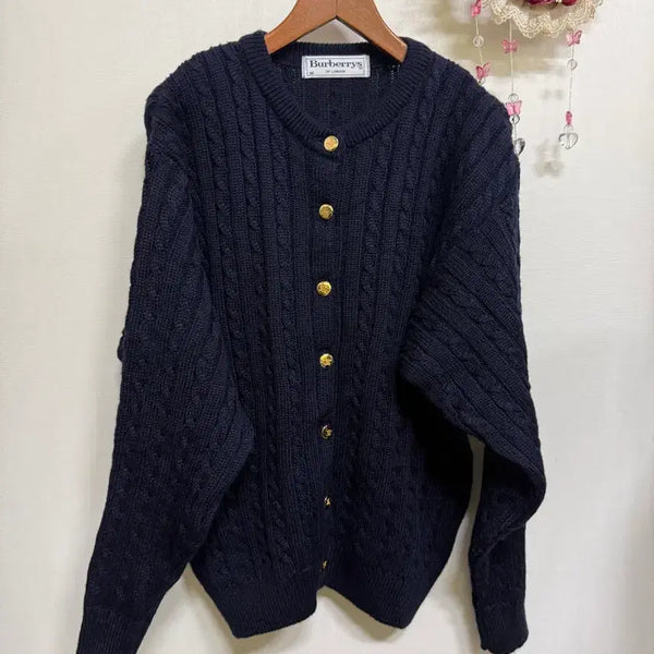 [BUNJANG] Burberrys Cable Knit Pattern Cardigan / Burberrys수입 버버리 꽈배기 패턴 가디건