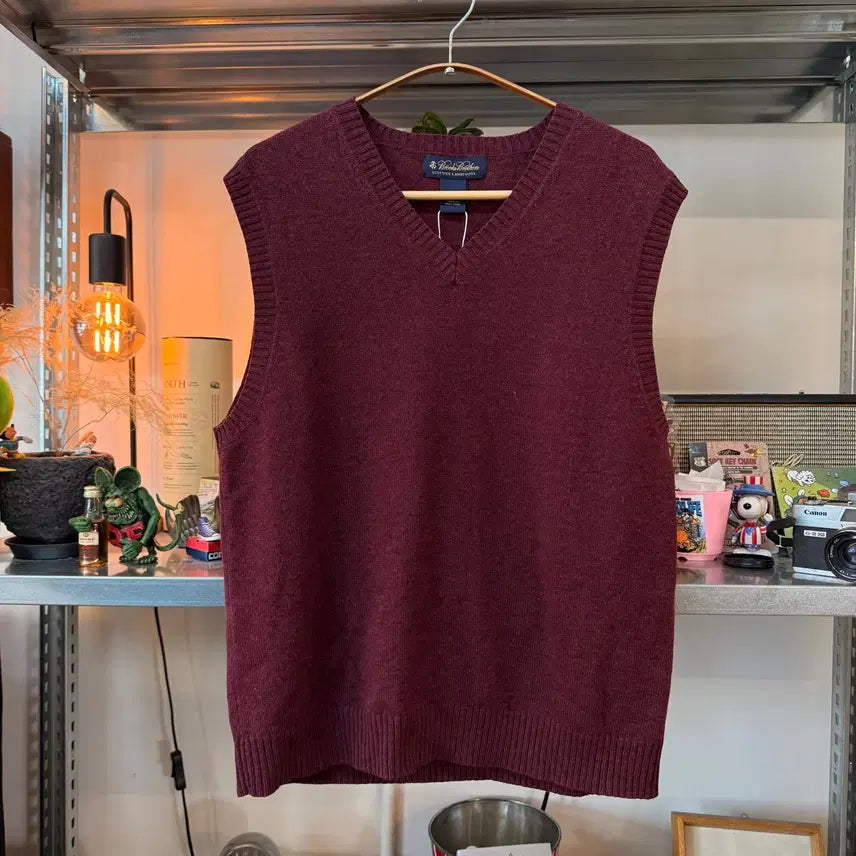 [BUNJANG] Brooks Brothers Scottish Lambswool V-Neck Vest / 브룩스 브라더스 스코티쉬 램스울 브이넥 베스트