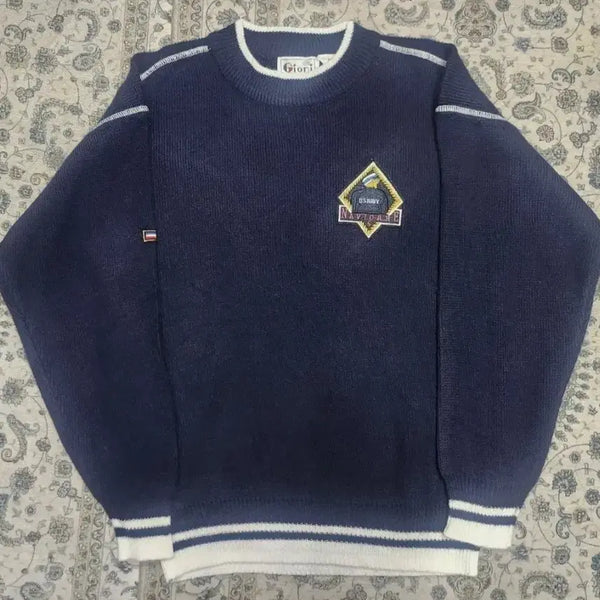 [BUNJANG] Gioni Navy U.S. Navy Logo Knit Sweater / Gioni 네이비 U.S.NAVY 로고 니트 M