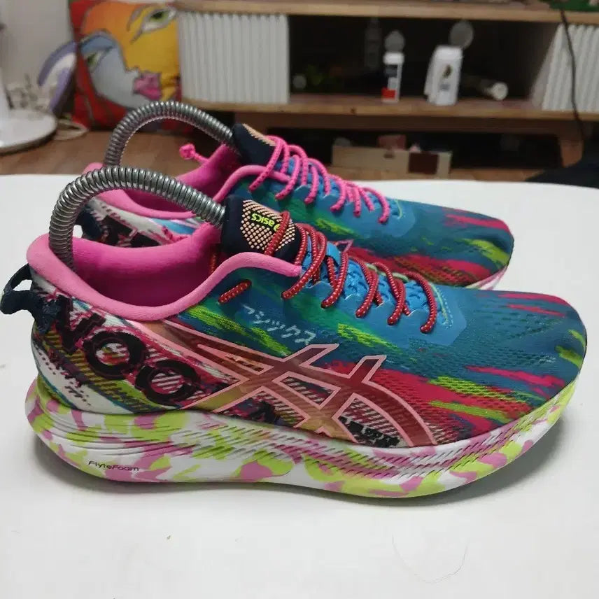 [BUNJANG] ASICS Gel-Kayano 27 Mixed Pattern Fluorescent Sneakers Size 240 / 아식스 젤 카야노 27 형광색 믹스 패턴 240