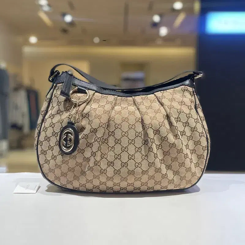 [BUNJANG] Gucci Jacquard Hobo Shoulder Bag 232955 / 구찌 자가드 호보 숄더백 232955