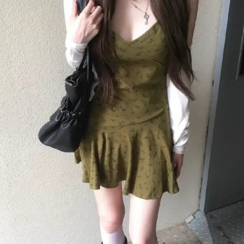 [BUNJANG] Kyeeve Green Tea Flower Dress / 그린티 플라워 원피스