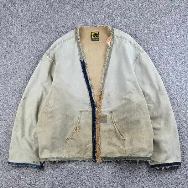 [BUNJANG] Carhartt Duck Canvas Rebuilt Custom Work Jacket Brown / 칼하트 덕캔버스 워크 자켓 리빌딩 커스텀 (3XL추정) / 13418