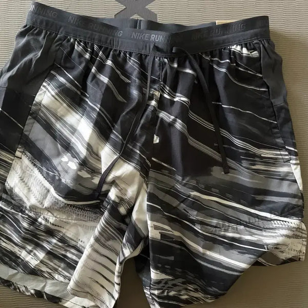 [BUNJANG] Nike Dri-FIT Running Shorts Black Pattern / 나이키 드라이핏 러닝 쇼츠 블랙 패턴