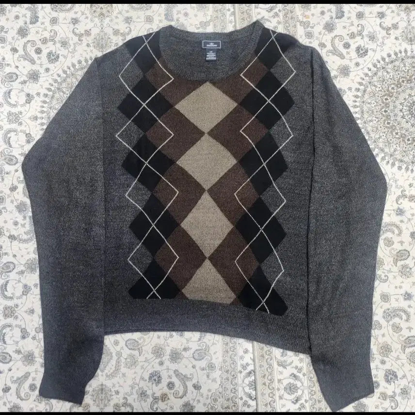 [BUNJANG] Dockers Argyle Pattern Knit L / Dockers 다커스 아가일 패턴 니트 L (크게나옴)(110-113)