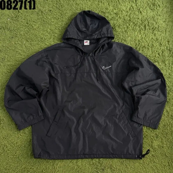 [BUNJANG] Nike Black Windbreaker Hoodie / 나이키 바람막이 후드티 블랙