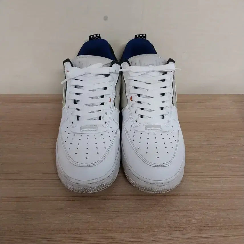 [BUNJANG] Nike Air Force 1 Low React White Light Photo Blue Sneakers (275) / 남성 나이키 에어포스1 로우 리액트 화이트 라이트 포토 블루 운동화 (275)