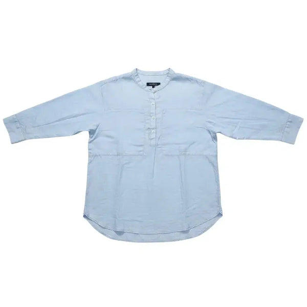 [BUNJANG] Beanpole Men's Long Sleeve Shirt / 남성90/ 빈폴 마100 헨리넥 긴팔셔츠BL 37-106