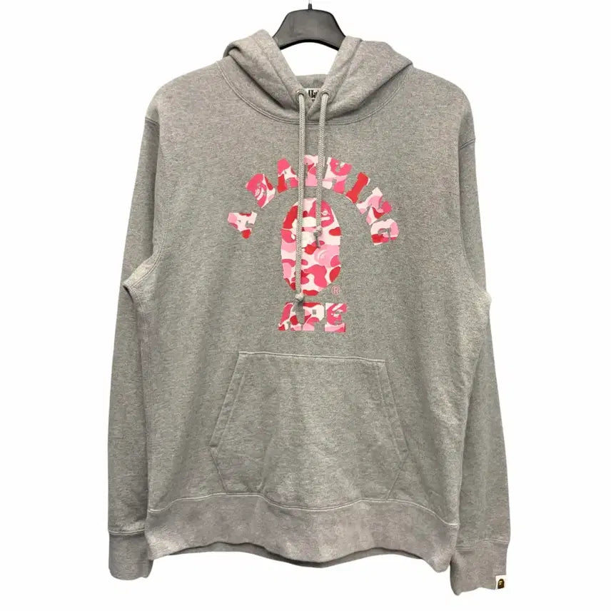 [BUNJANG] Bape ABC Pink Camo College Pullover Hoodie L / Bape 베이프 ABC 핑크 카모 컬리지 풀오버 후디 L