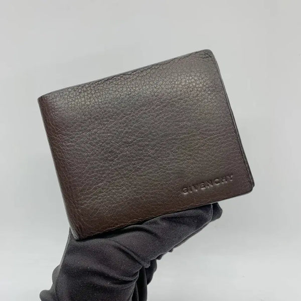 [BUNJANG] Givenchy Brown Grain Leather Bifold Wallet / 267004150 지방시 그레인 가죽 반지갑 브라운