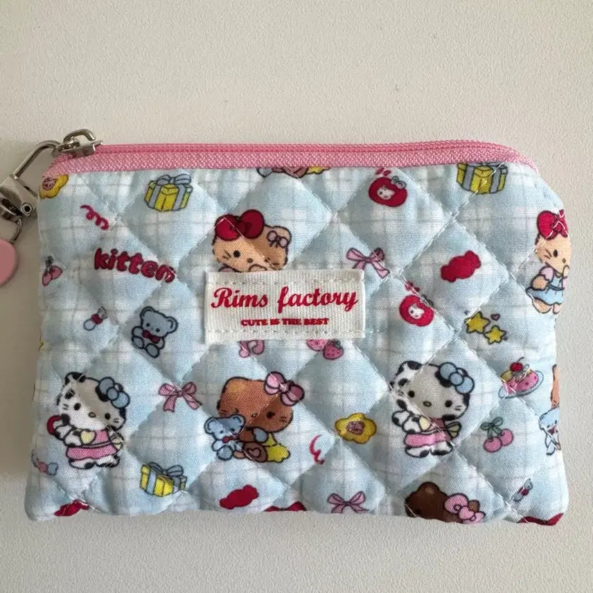 [BUNJANG] Remo Factory Kitty Quilting Pouch / 리모팩토리 키티 파우치
