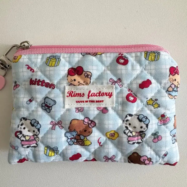 [BUNJANG] Remo Factory Kitty Quilting Pouch / 리모팩토리 키티 파우치