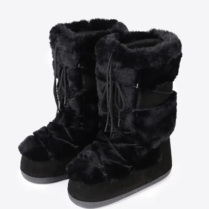 [BUNJANG] BADBLOOD Eskimo Boots Tall Black / 배드블러드) 퍼 부츠