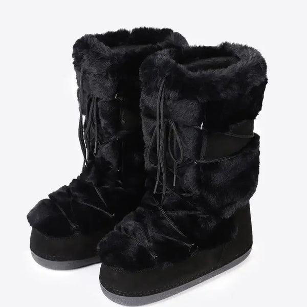 [BUNJANG] BADBLOOD Eskimo Boots Tall Black / 배드블러드) 퍼 부츠