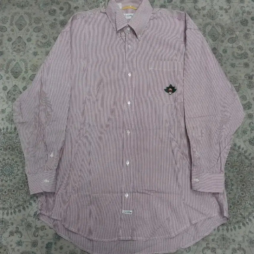 [BUNJANG] CASTELBAJAC Striped Pocket Duck Logo Shirt XL / 까스텔바작 스트라이프 포켓 오리 로고 셔츠 XL (크게나옴) (110-115)