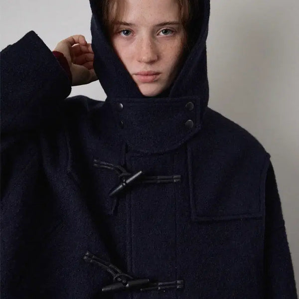 [BUNJANG] HANE 25FW Oversized Hooded Duffle Wool Coat / (미착용) 25FW 하네 HANE 후드 더플 오버 울 코트