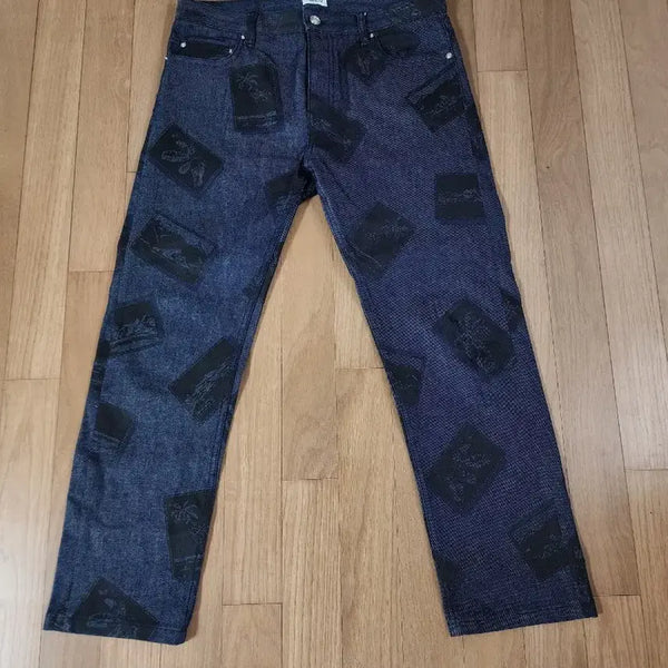 [BUNJANG] Kenzo Paris Pattern Denim Pants US 31 (33) / 겐조 파리페턴 데님 팬츠 us31 (33)