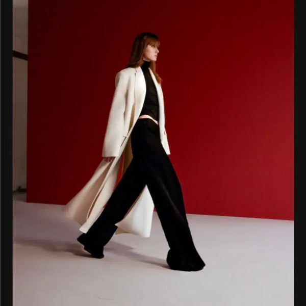 [BUNJANG] TIME Cashmere Blend Single Long Coat / 한섬 타임 캐시미어 블렌드 싱글  롱 코트
