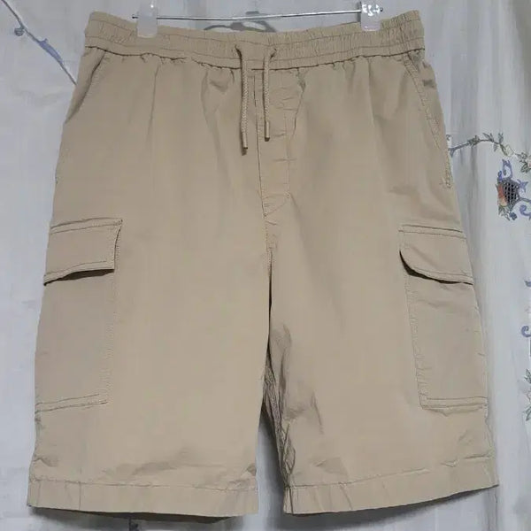 [BUNJANG] Lacoste Beige Cargo Shorts Size 36 / 라코스테 베이지 카고 반바지 36