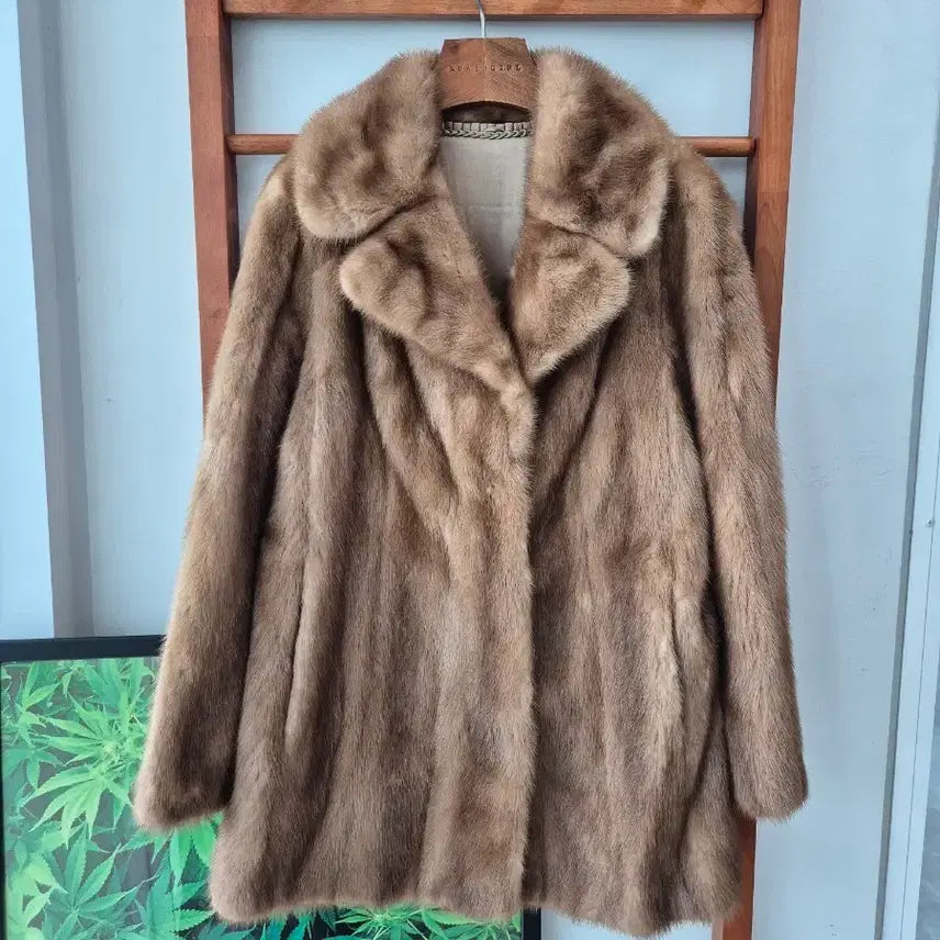 [BUNJANG] ROTINY Real Saga Mink Fur Coat Brown / (시즌전특가)ROTINY 리얼 밍크 퍼 브라운