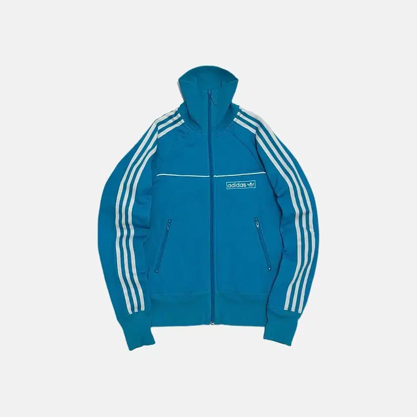 [BUNJANG] Adidas 00s Spell Logo Track Top Jersey / 00s 아디다스 삼선 스펠로고 트랙탑 하늘색 져지 희귀