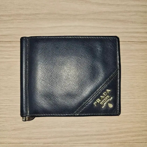 [BUNJANG] Prada Saffiano Money Clip Wallet Navy / 프라다 사피아노 머니클립 지갑 네이비