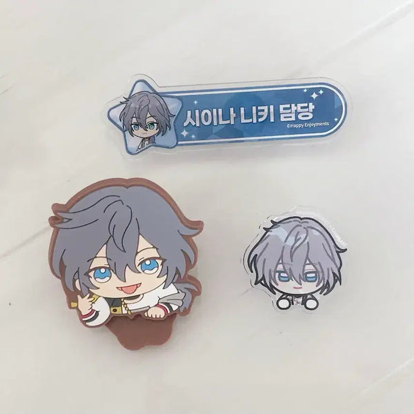 [BUNJANG] Ensemble Stars! Nikki Shiina Acrylic Rubber Clip Bundle / 앙상블스타즈 앙스타 시이나 니키 담당아크릴 러버클립 일괄