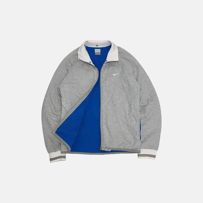 [BUNJANG] Nike Swoosh Zip-Up Jumper Jacket (Grey) / 00s 나이키 스우시 그레이 집업 점퍼 자켓