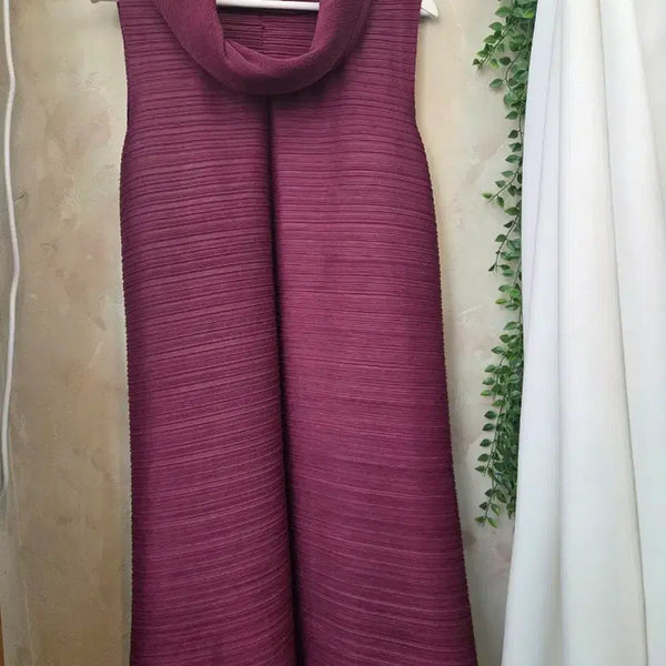 [BUNJANG] Pleated Dress Burgundy / 플리츠 원피스 버건디